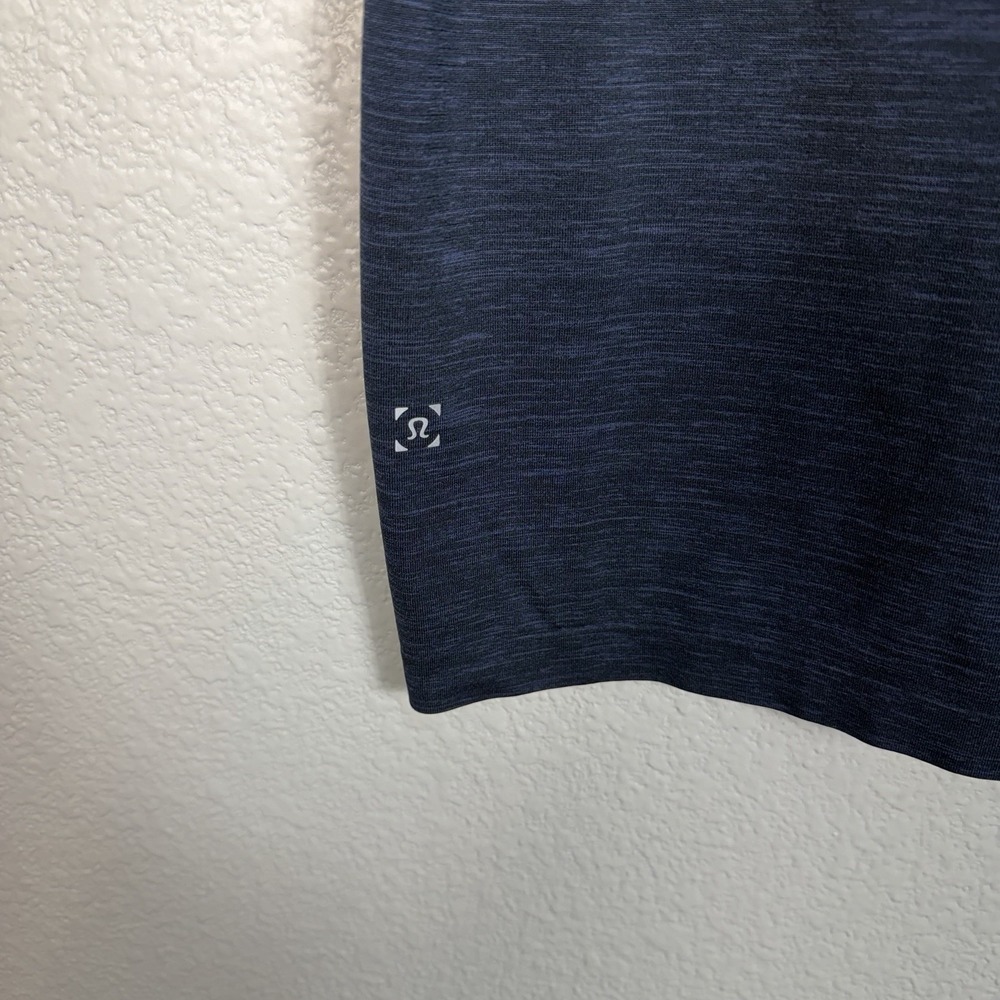 Lululemon Size Large Mens Metal Vent Tech Performance Polo Shirt in Navy Blue - Picture 5 of 7